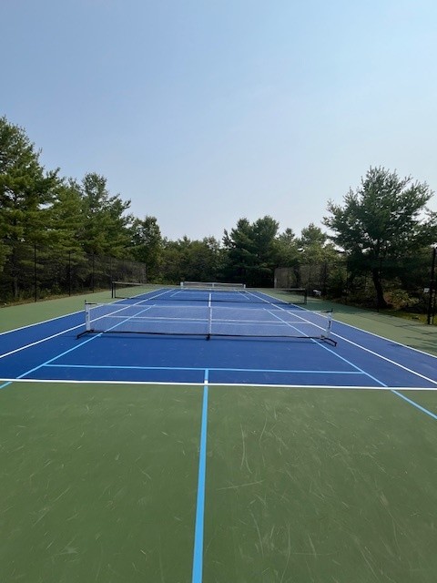 More to enjoy at Pleasant Cove.  Two pickleball courts within our tennis court.
